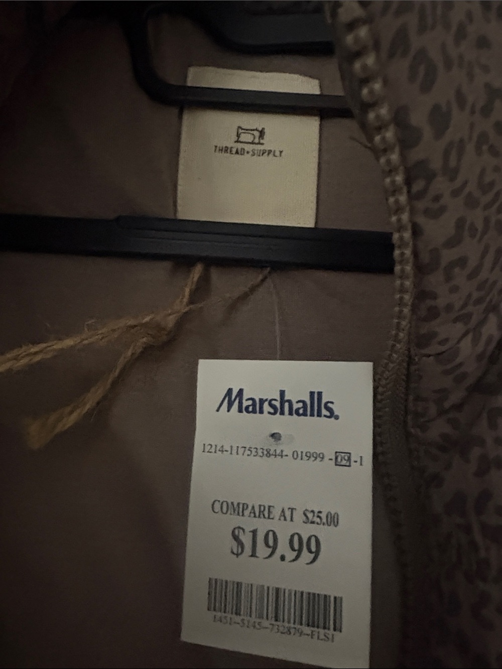 Thread & Supply Taupe Leopard Print Puffer Vest - Picture 3 of 3